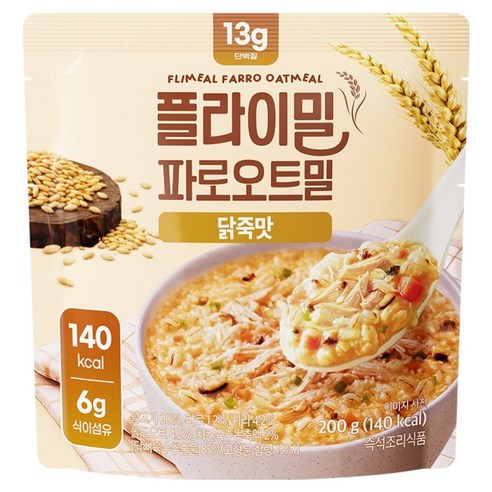 플라이밀 파로오트밀 닭죽맛, 200g, 1개