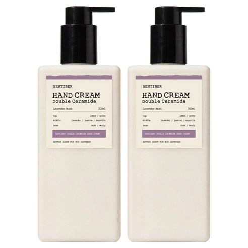 센티베르 더블 세라마이드 핸드크림 라벤더머스크향, 2개, 300ml