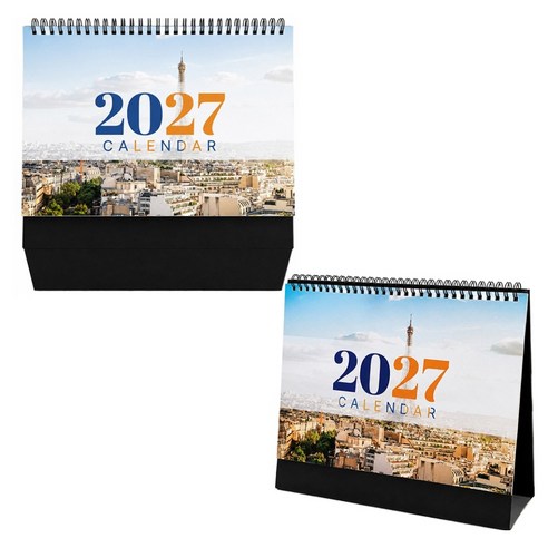 세우세 2027년 New 일러스트 탁상 달력, 혼합색상, 2개