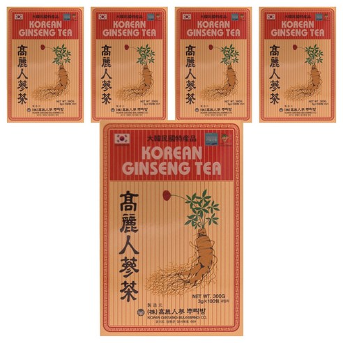 고려인삼뿌리방 고려 인삼차, 3g, 100개입, 5개