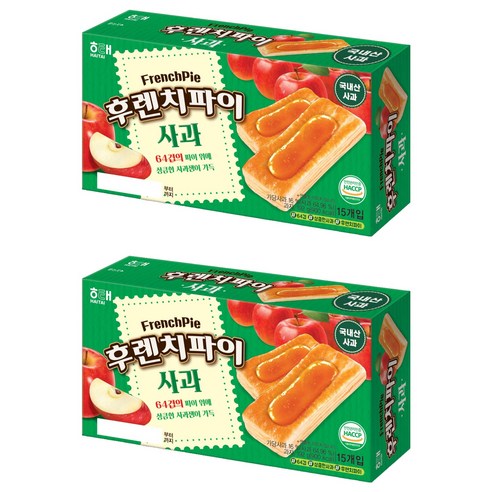 해태제과 후렌치파이 사과 15p