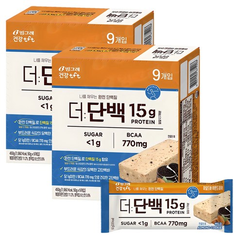 더단백 마일드 프로틴바 아몬트쿠키 9p