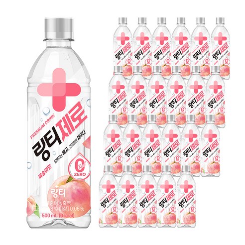 링티 제로 복숭아맛, 24개, 500ml