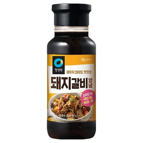 청정원 돼지갈비양념 280g 500g, 500g, 1개