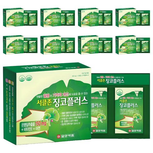 일양약품 서클존 징코플러스, 120정, 9개