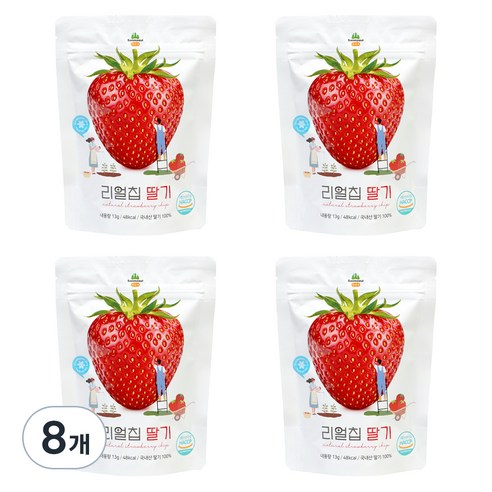 산마을 동결건조 리얼칩 딸기, 13g, 8개
