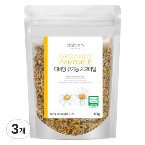 다비앙 유기농 캐모마일 차 리필, 60g, 3개, 1개입