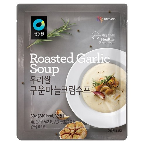 청정원 우리쌀 구운마늘크림수프, 60g, 1개