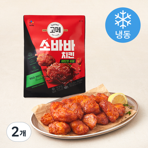 [로켓프레시] 고메 소바바 치킨 레드핫 순살 (냉동)