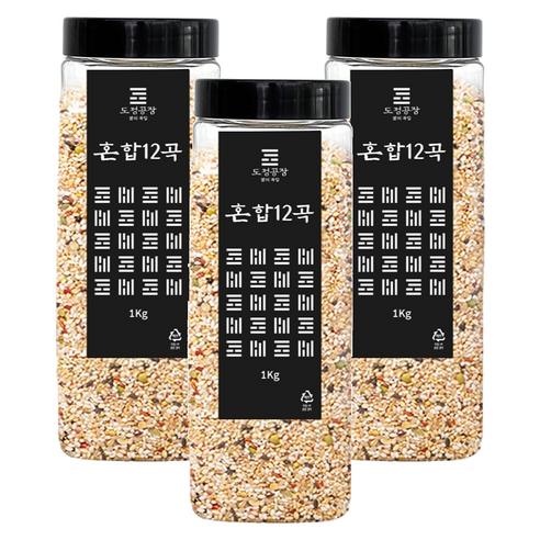 도정공장 혼합 12곡, 1kg, 3개