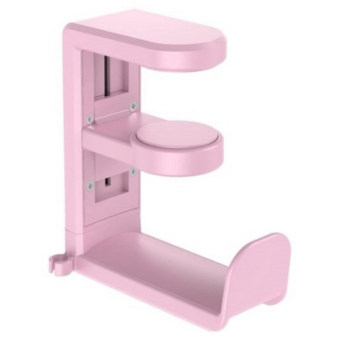 오르네아 다용도 360도 회전형 책상 헤드폰 거치대, 핑크, 1개, 단일상품