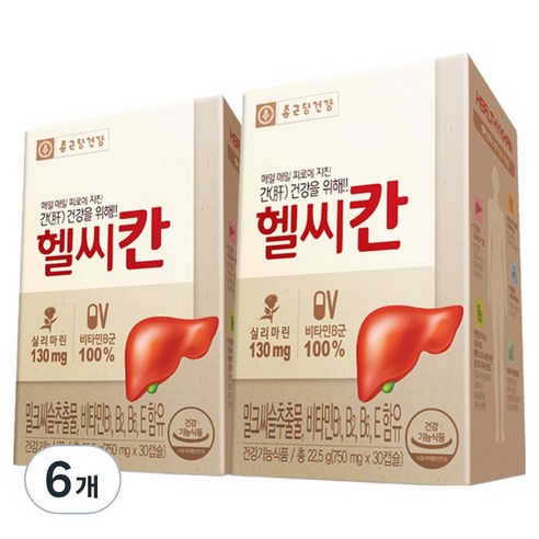 종근당건강 헬씨칸, 30정, 6개