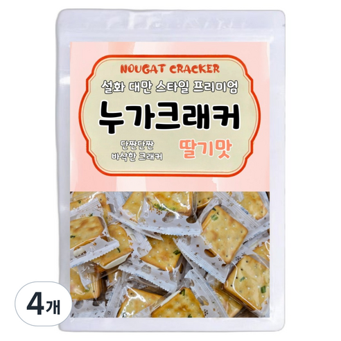 대만 스타일 프리미엄 누가크래커 딸기맛, 100g, 4개