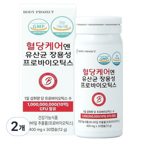 바디프로젝트 혈당케어엔유산균 장용성 프로바이오틱스 400mg