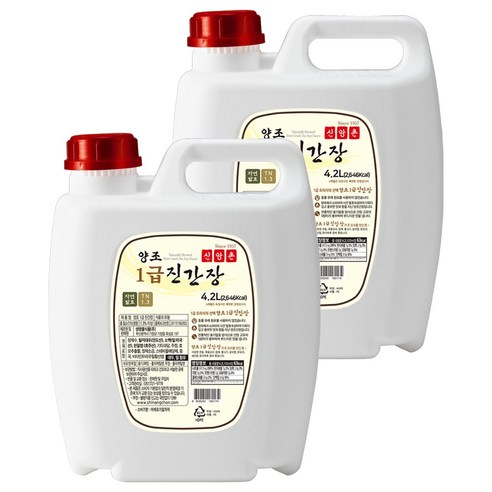 신앙촌 양조 1급 진간장, 4.2L, 2개