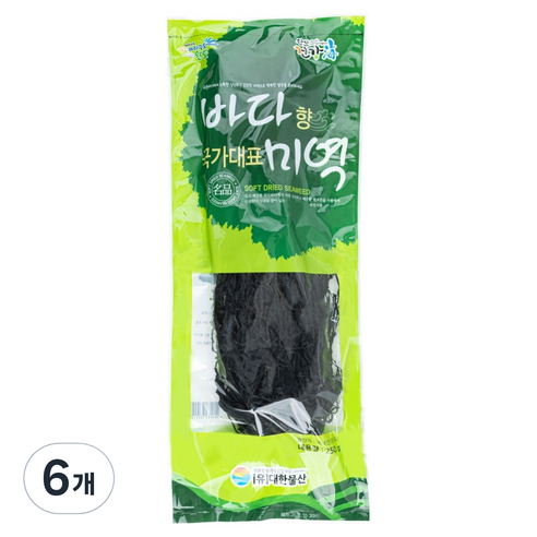 완도건강해 100% 완도산 건미역, 250g, 6개