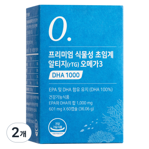 뉴트리모어 프리미엄 식물성 초임계 알티지 오메가3 DHA 1000 임산부 영양제 36.06g