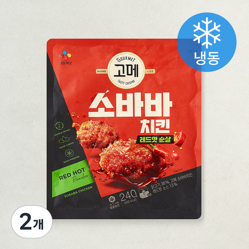 [로켓프레시] 고메 소바바 치킨 레드핫 순살 (냉동)