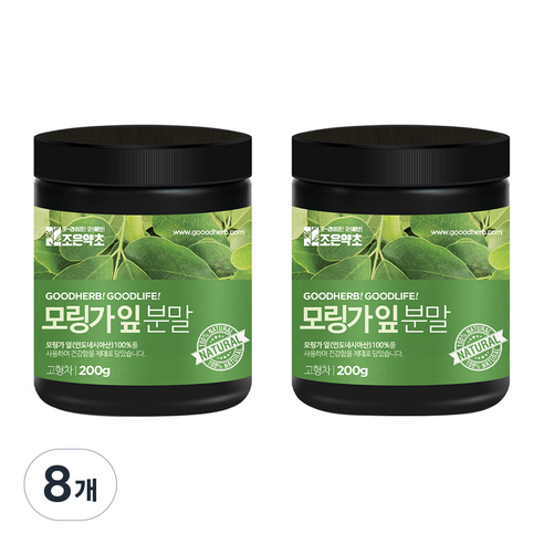 조은약초 프리미엄 모링가 잎가루, 200g, 8개