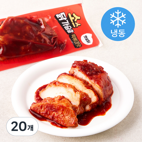 [로켓프레시] 햇살닭 소스 닭가슴살 떡볶이맛 (냉동), 100g, 1개입, 20개
