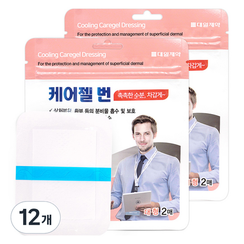 대일제약 케어젤 드레싱, 2개입, 12개