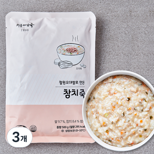 [로켓프레시] 서울마님죽 참치죽 (냉장), 500g, 3개