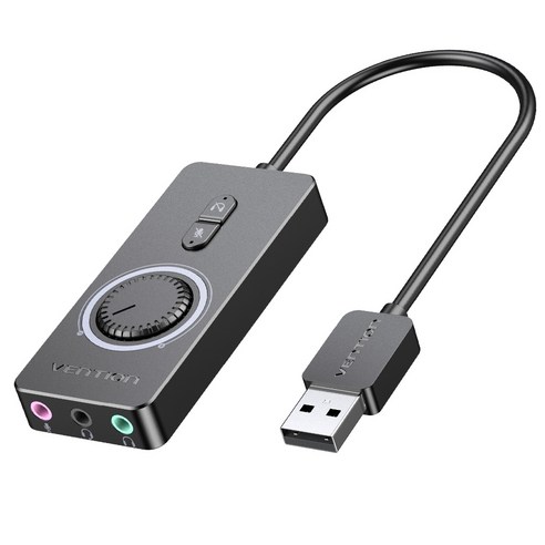 벤션 프리미엄 USB 외장형 사운드카드, CDRBF 1m, 1개