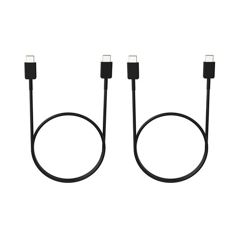 로랜텍 스마트폰 태블릿 노트 PPS 25W C to C 타입 PD 초고속 충전 케이블 2p, 240cm, 블랙, 2개