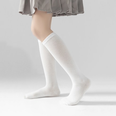시너싹스 아동용 스포티 무지 메쉬 니삭스 2켤레