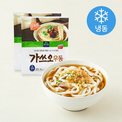 [로켓프레시] 면사랑 가쓰오우동 (냉동), 269g, 2개