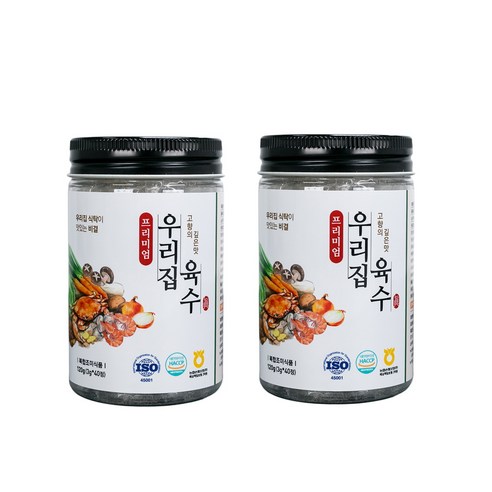 프리미엄우리집육수 120g (3g X 40정 X 1개(통) 코인육수 해물분말육수 국내제조 HACCP인증, 2개, 120g