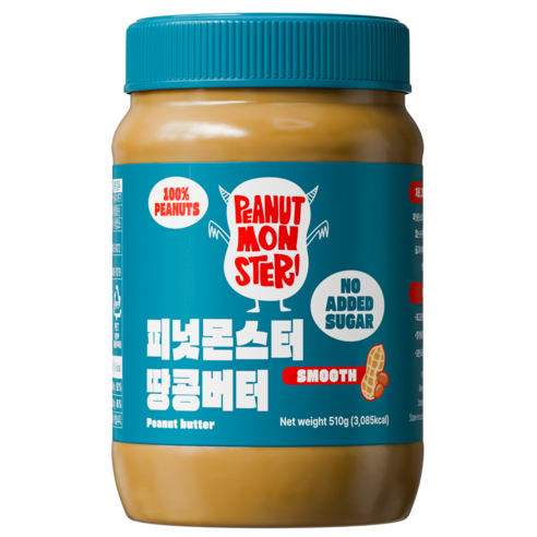 [압도적 고소함] 피넛몬스터 무첨가 무가당 100% 땅콩버터 스무스