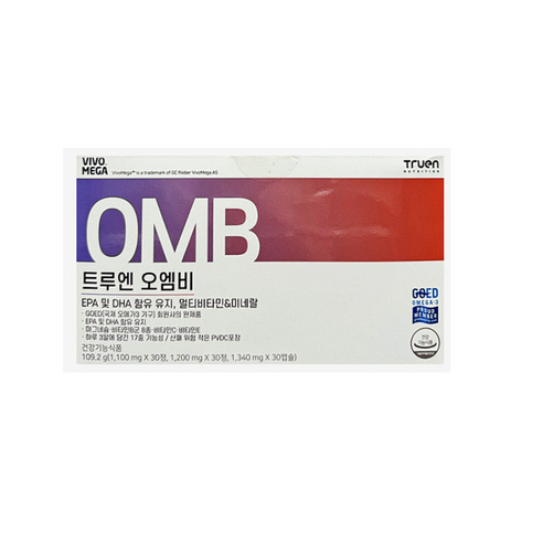 Truen 오엠비 알티지 오메가3 마그네슘 멀티비타민B 109.2g