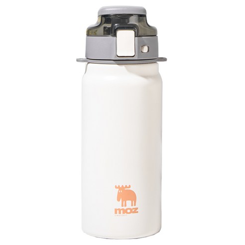 MOZ 스웨덴 316 스테인레스 원터치 텀블러, 1개, 600ml, 크림스노우
