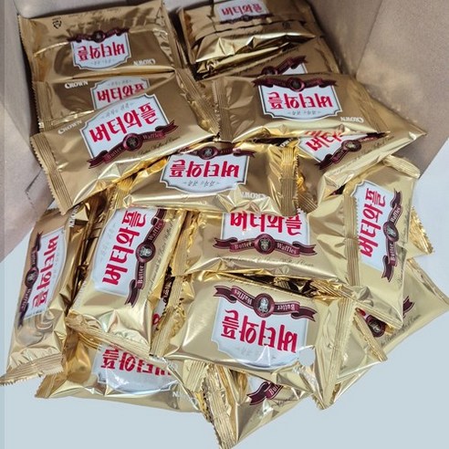 크라운 버터와플 달콤한 간식 개별포장 대용량 40개, 40개, 19.75g
