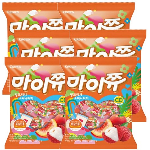 마이쮸필로우(대용량) 핑크리치+써니피치 284g