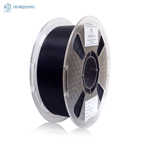 저수축 고품질 국산 ABS 필라멘트 1kg/1.75mm 3D 프린터재료 뱀부랩 프린팅, 블랙