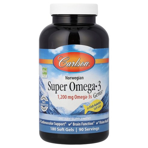 노르웨이 수퍼 오메가3 단백질 비타민D 칼슨 omega3 600mg 180 캡슐