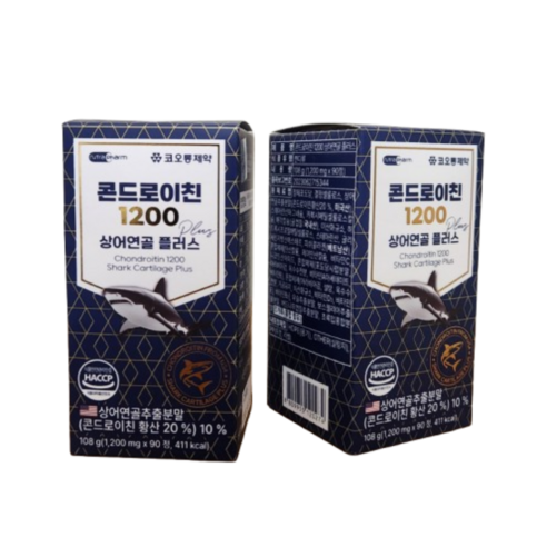 코오롱제약 콘드로이친 1200 상어연골 플러스 108g, 2박스, 90정