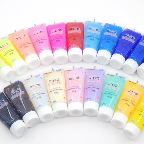 데코덴 생크림 접착제 데코크림 휴대폰 케이스꾸미기 펄 글리터 50g, C0037. 펄노랑