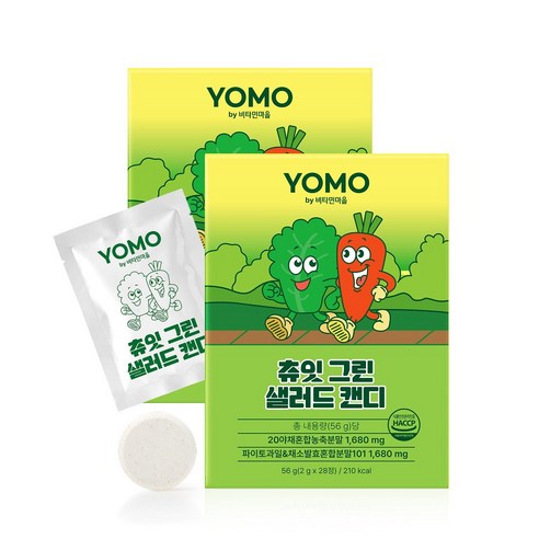 비타민마을 요모 츄잇 그린 샐러드 캔디 28포