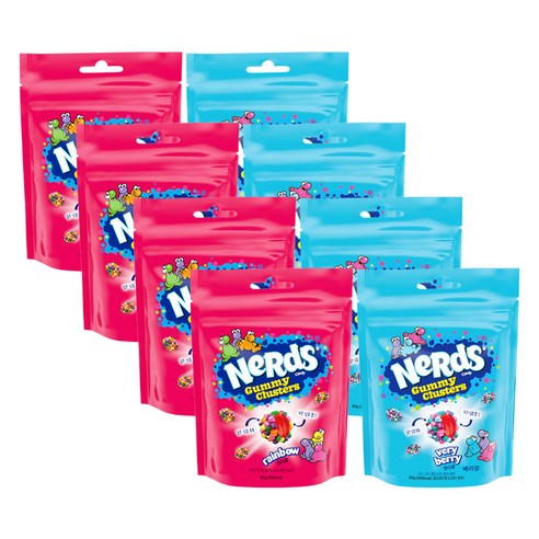 매일 너즈 구미 클러스터  레인보우 85g 4개 + 너즈 구미 클러스터  베리배리 85g x 4개