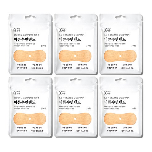 소담생활 바른수면밴드 입벌림방지 입막음테이프, 6개