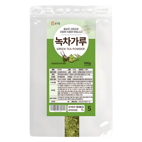 윤고집 녹차가루, 1개, 500g, 1개입