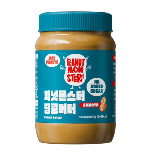 [압도적 고소함] 피넛몬스터 무첨가 무가당 100% 땅콩버터 스무스