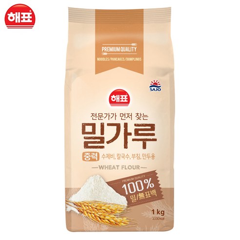 해표 중력 밀가루 1kg, 1kg, 1개