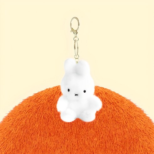 매니어리틀 미피 시팅 크리미 봉제인형 키링, 12cm, 화이트, 1개