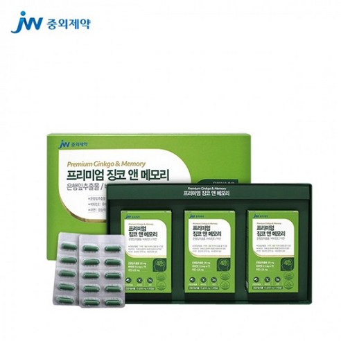 중외제약 프리미엄 징코 앤 메모리, 90정, 1개