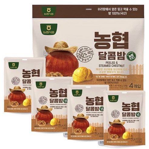 농협식품 100% 국산 달콤밤 52g 4입, 52g, 1개
