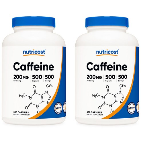뉴트리코스트 카페인 200mg 500캡슐 2병, 500정, 2개